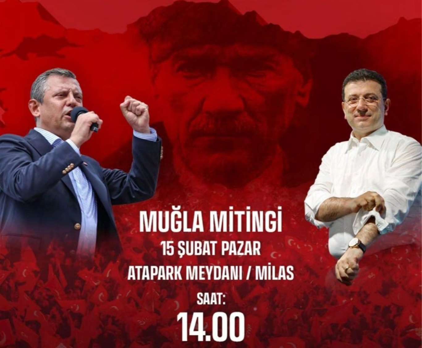    CHP Muğla'dan Milas'taki mitinge davet haberi